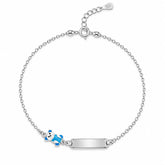 Cuddle Charm 925 Silver Baby Bracelet – Blue Teddy Edition Mashha