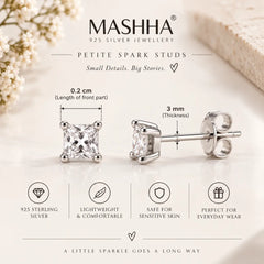 Mashha 925 Silver Tiny Luxe Stud Mashha