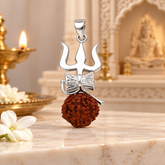 Mashha 925 Silver Rhodium plated Trishakti Rudra Pendant