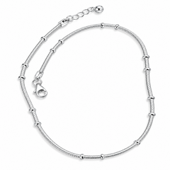 Mashha 925 Silver Luna Link Anklet Mashha