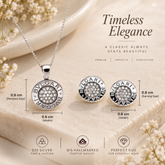 Mashha 925 Silver BVLGARI Inspired Chain Pendant & Earrings Mashha