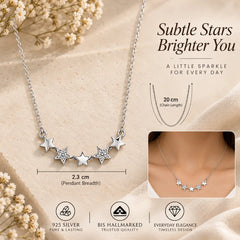 Mashha 925 Silver Starlight Curve Pendant chain Mashha