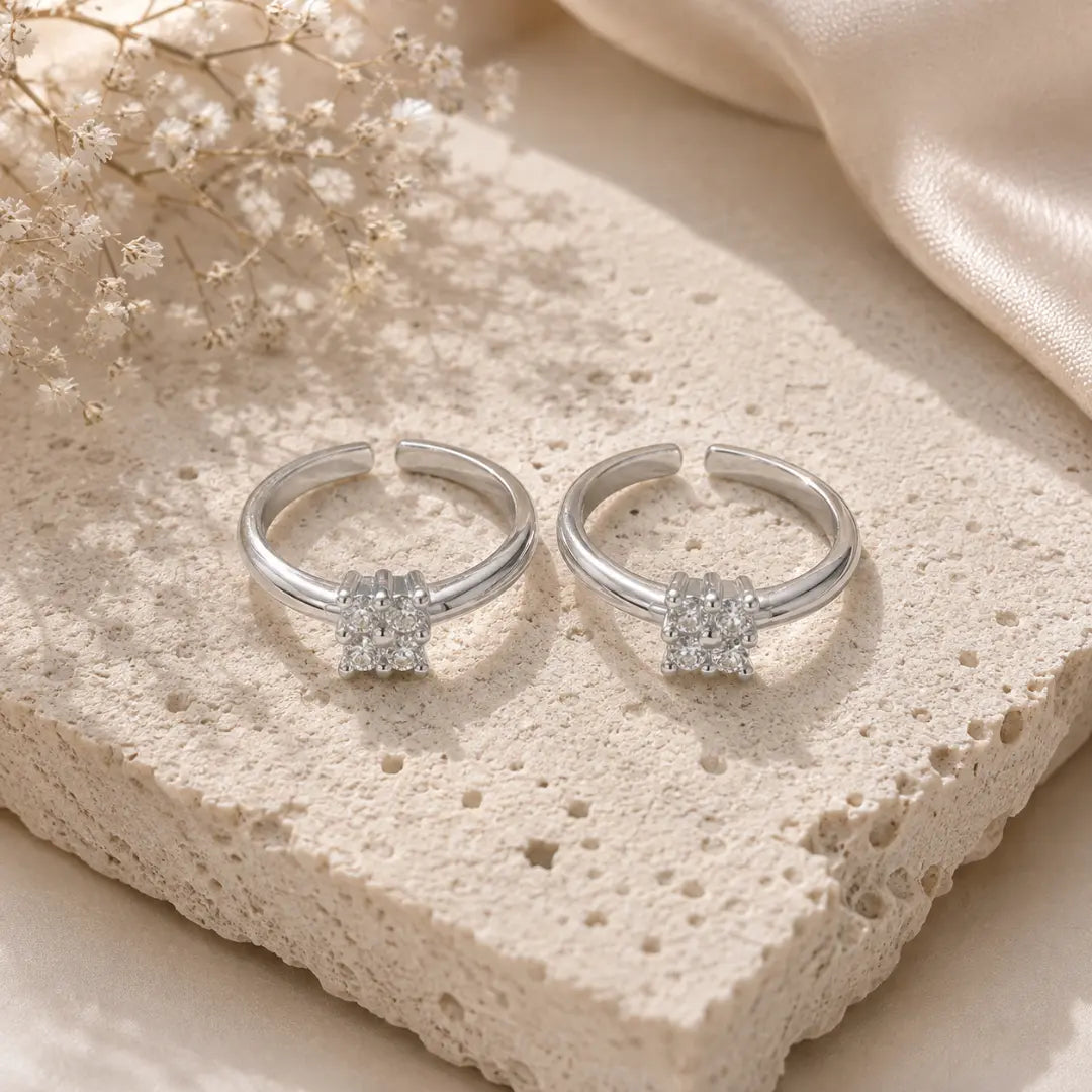 Mashha 925 Silver Classic Spark Toe Ring Mashha