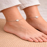 Mashha 925 Silver Clover Anklet Mashha