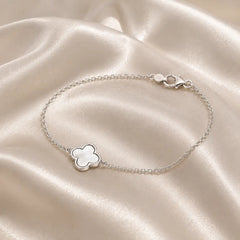Mashha 925 Silver Clover Anklet Mashha