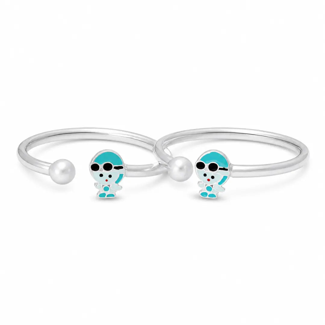 Mashha 925 Silver Cool Dude Design Silver Baby Kada Mashha