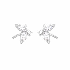 Mashha 925 Silver Crystal Flutter Studs Mashha