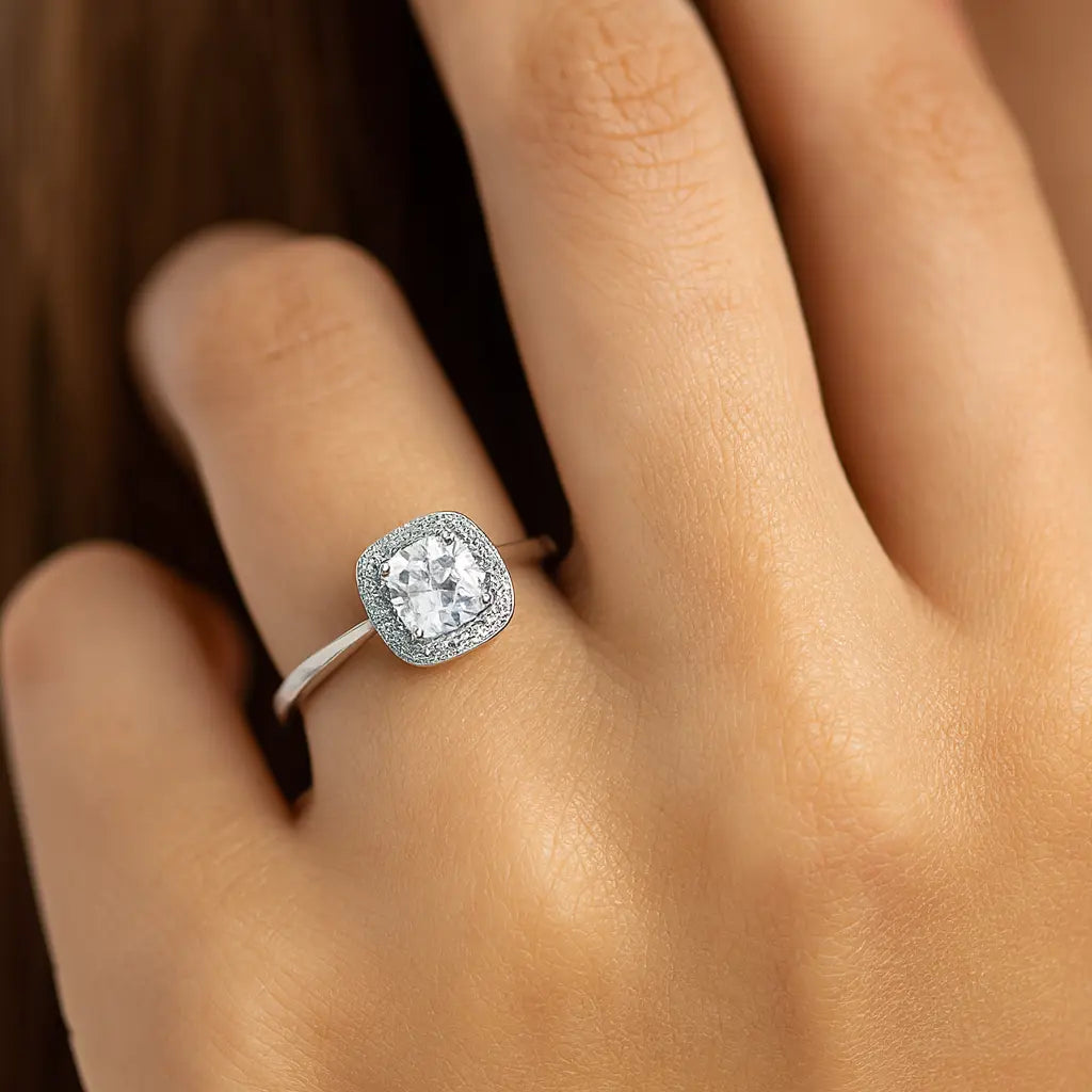 Cushion-Cut Halo Ring Mashha