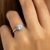 Cushion-Cut Halo Ring Mashha
