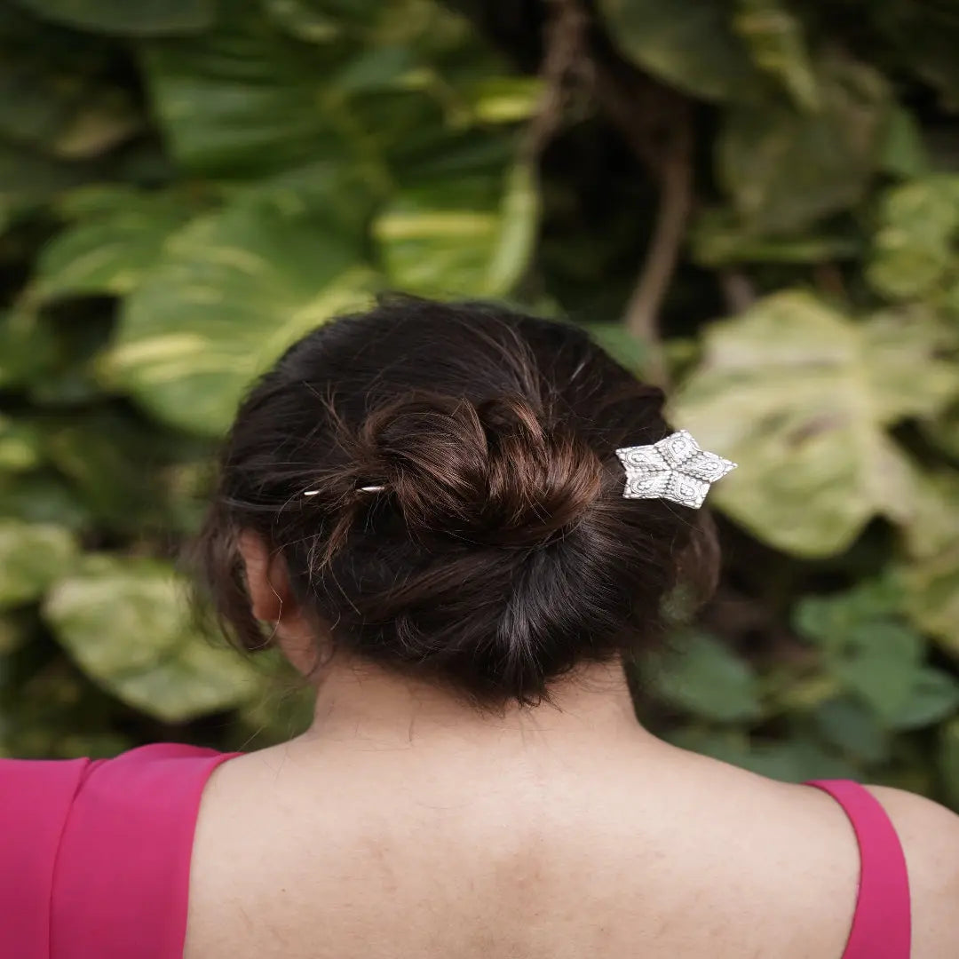 Silver Starflower Hair Accessory Mashha