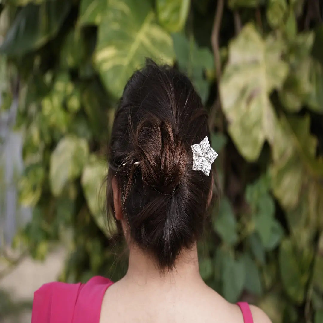 Silver Starflower Hair Accessory Mashha