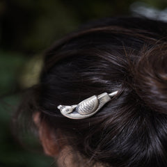 Silver Parrot Motif Hair Accessory