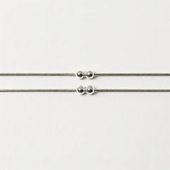 Mashha 925 Silver Dual Bead Rope Anklet (Pair) Mashha