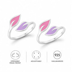 Mashha 925 Silver Dual Leaf Toe Ring Mashha