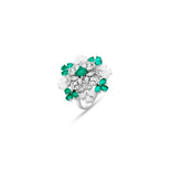 Emerald Frost Cocktail Ring Mashha