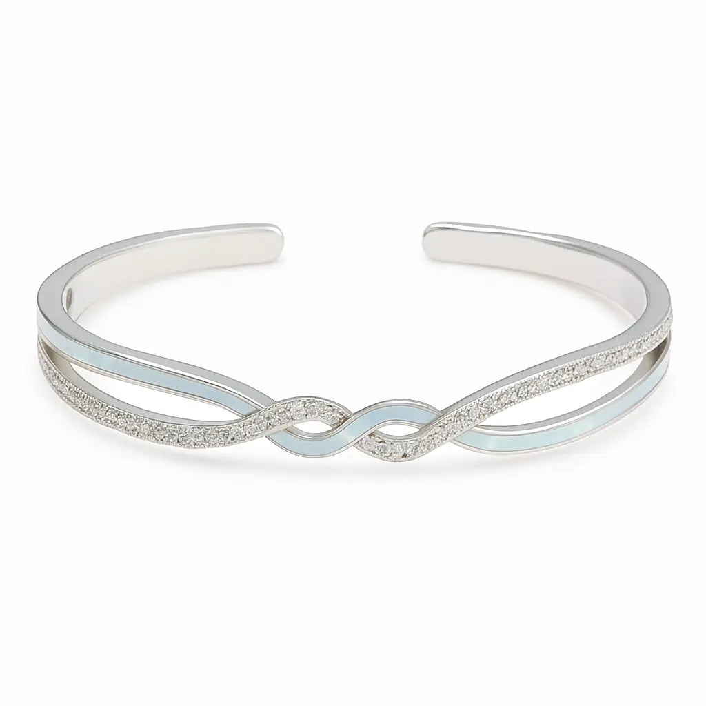 Mashha 925 Silver Eterna Weave Bangle Mashha