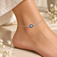 Mashha 925 Silver Evil Eye Silver Anklet Mashha
