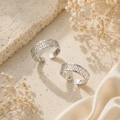 Mashha 925 Silver Flow Pattern Toe Ring Mashha