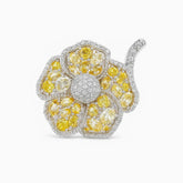 Golden Bloom 925 Silver Cocktail Ring (Adjustable) Mashha