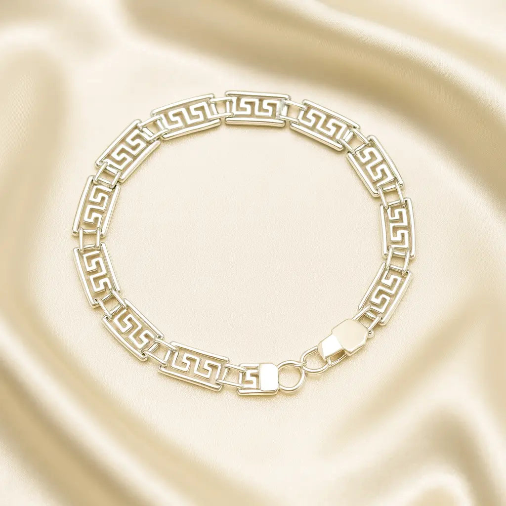 Greek Key Classic 925 Silver Bracelet Mashha