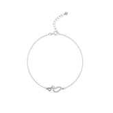 Mashha 925 Silver Harvard Love Chain Bracelet Mashha