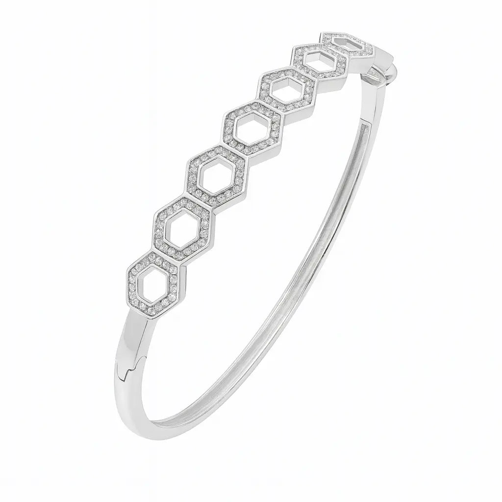 Hexa Elegance 925 Silver Bracelet Mashha