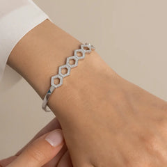 Hexa Elegance 925 Silver Bracelet Mashha