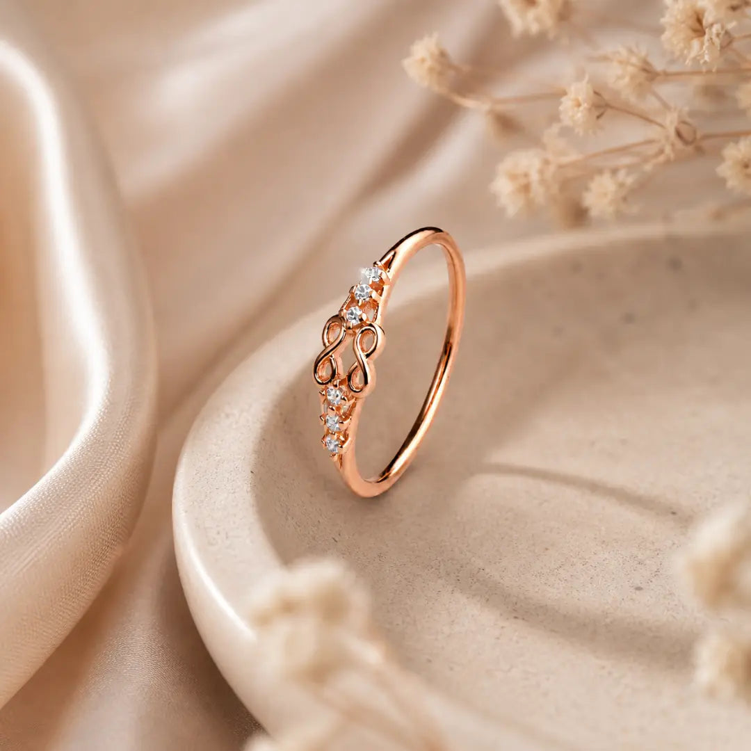 Mashha 925 silver Infinity Glow Ring (Rose Gold) Mashha