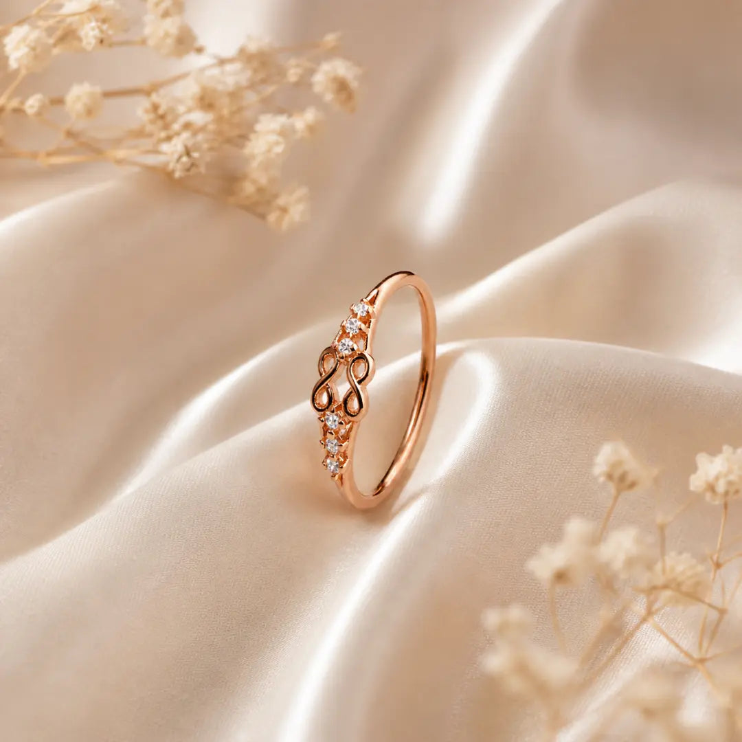 Mashha 925 silver Infinity Glow Ring (Rose Gold) Mashha