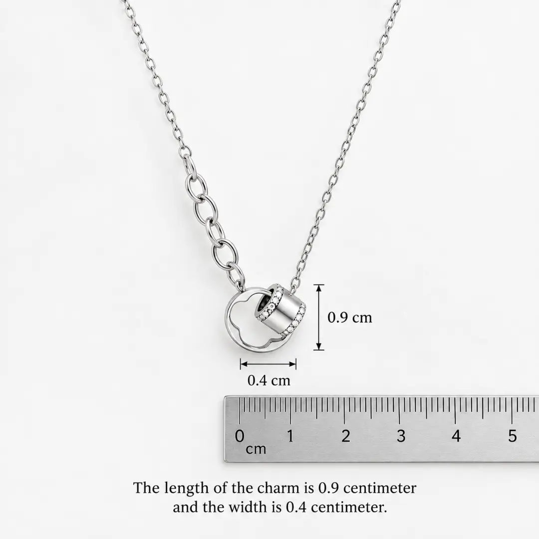 Mashha 925 Silver Loop Luxe Necklace Mashha