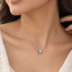 Mashha 925 Silver Loop Luxe Necklace Mashha