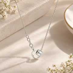 Mashha 925 Silver Loop Luxe Necklace Mashha
