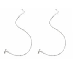 Mashha 925 Silver Luna Link Anklet Mashha
