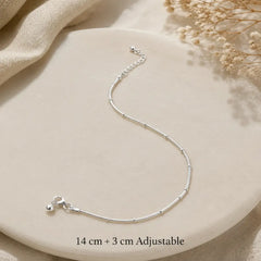 Mashha 925 Silver Luna Link Anklet Mashha