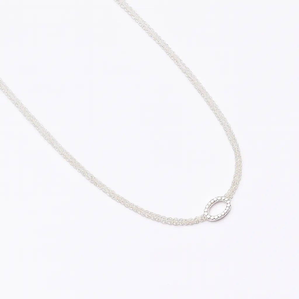 Mashha 925 Silver Luna Loop Sterling Silver Necklace Mashha