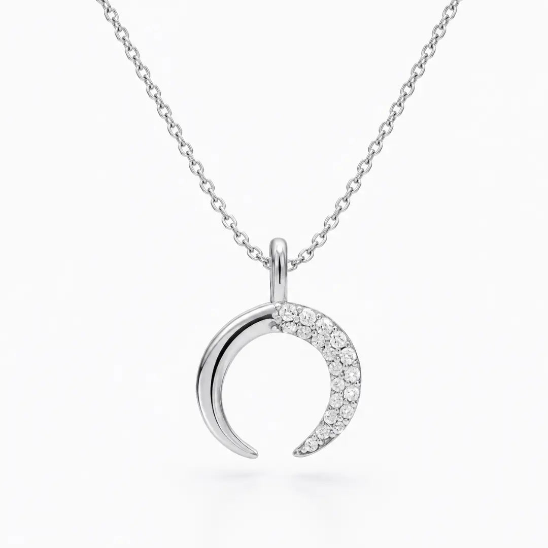 Lunar Elegance Crescent Pendant Mashha