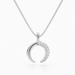 Lunar Elegance Crescent Pendant Mashha