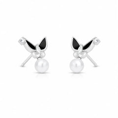 Mashha 925 Silver Midnight Titli Studs Mashha
