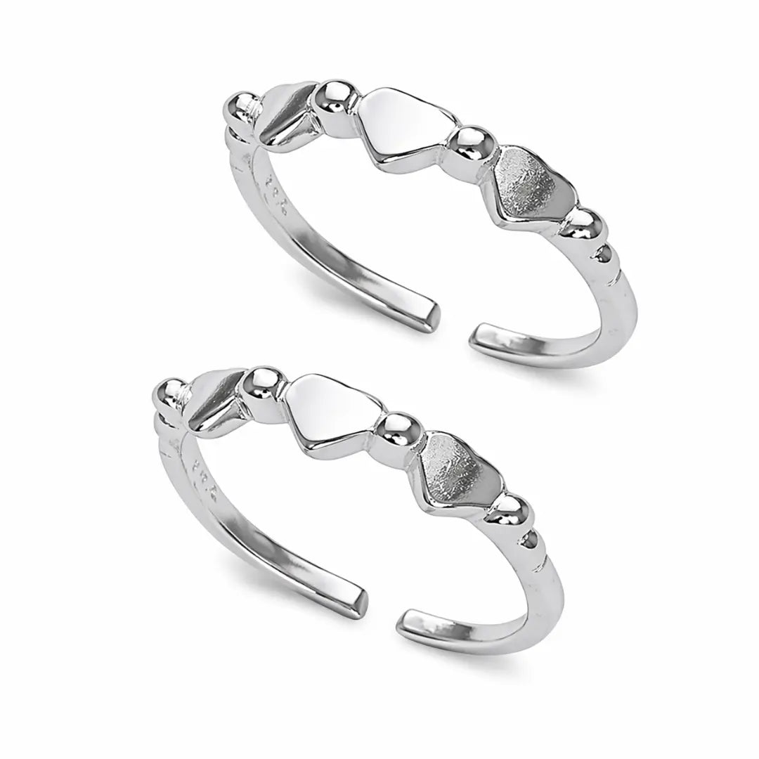 Mashha 925 Silver Minimal Heart Toe Ring Mashha