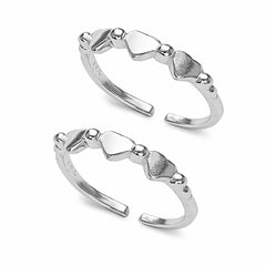 Mashha 925 Silver Minimal Heart Toe Ring Mashha
