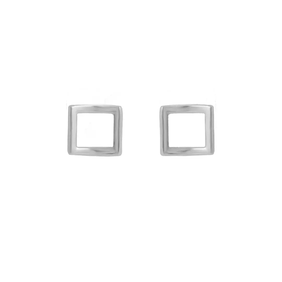 Mashha 925 Silver Minimalist Square Studs Mashha