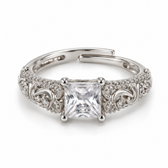 Mashha 925 Silver Royal Elegance Adjustable Ring