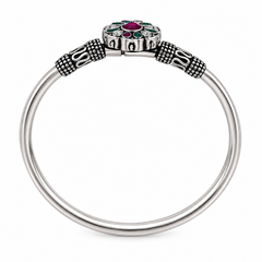 Mashha 925 Silver Emerald Bloom Bracelet