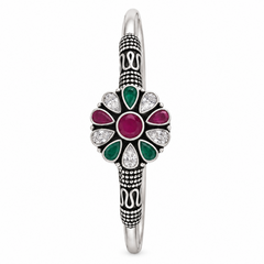 Mashha 925 Silver Emerald Bloom Bracelet