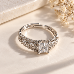 Mashha 925 Silver Royal Elegance Adjustable Ring