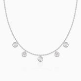 Mashha 925 Silver Dangling Disc Necklace