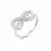 Mashha 925 Silver Rhodium Plated Eternelle Infinity Ring Mashha