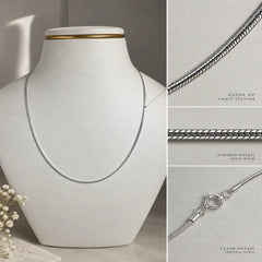 Mashha 925 Silver Rhodium Plated Milano Chain Mashha