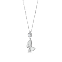 Mashha 925 Silver Rhodium Plated Silver Butterfly Pendant Mashha