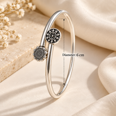 Mashha 925 Silver Vintage Bloom Cuff